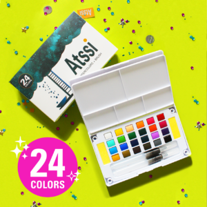 24 Colores Acuarela Galaxy Edition Atssi