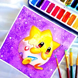 Atssi watercolors zen 24 pokemon artwork