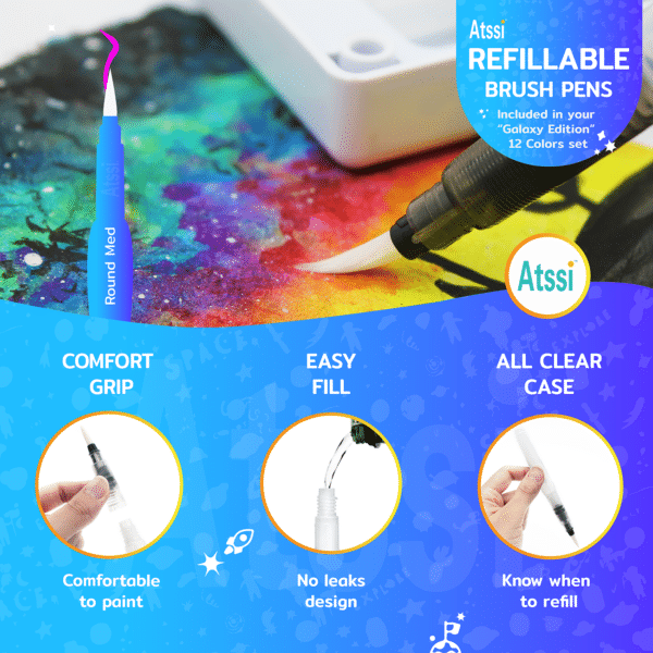 Galaxy 12 Colors Watercolor Infographic